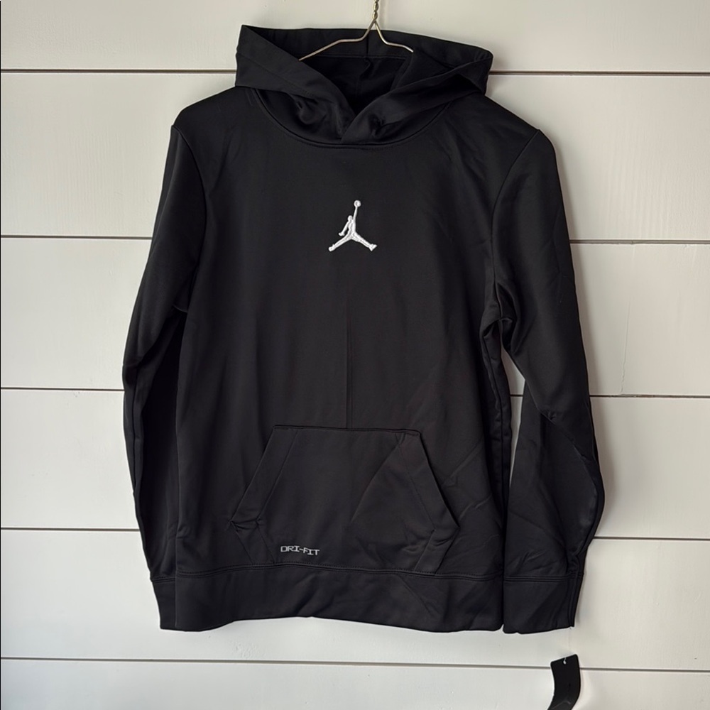 Black Jordan Hoodie with Logo Sz L (12/13)
